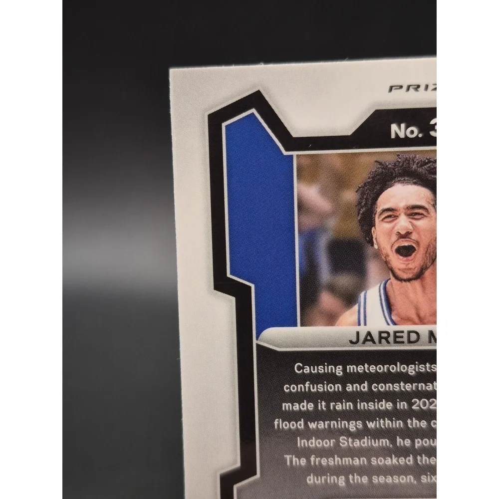 2024 Panini Jared McCain 35 Rookie Green Wave Prizm Duke Blue Devils RC
